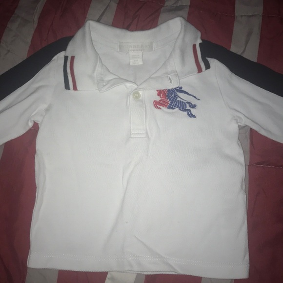 Infant Burberry color-block shirt